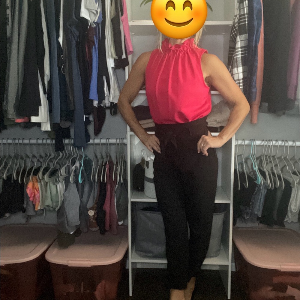 Ann Taylor Hot pink formal tank Size M